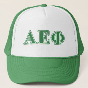 Alpha Epsilon Phi Green Letters 3 Trucker Hat