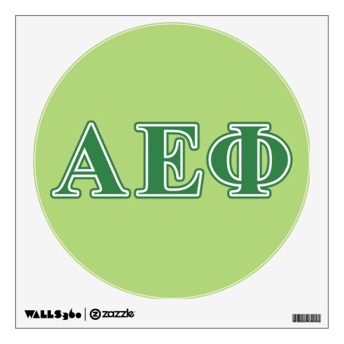 Alpha Epsilon Phi Green Letters 3 Wall Sticker