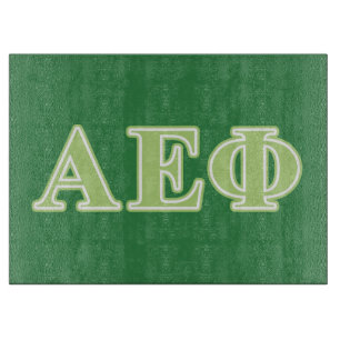 Alpha Epsilon Phi Green Letters Cutting Board