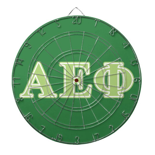 Alpha Epsilon Phi Green Letters Dartboard (Front)