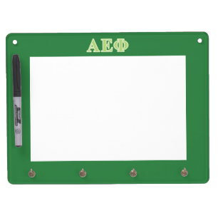 Alpha Epsilon Phi Green Letters Dry Erase Board With Keychain Holder