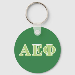 Alpha Epsilon Phi Green Letters Keychain