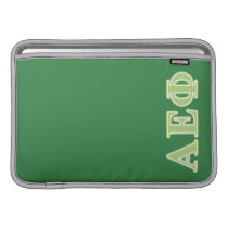 Alpha Epsilon Phi Green Letters MacBook Sleeve