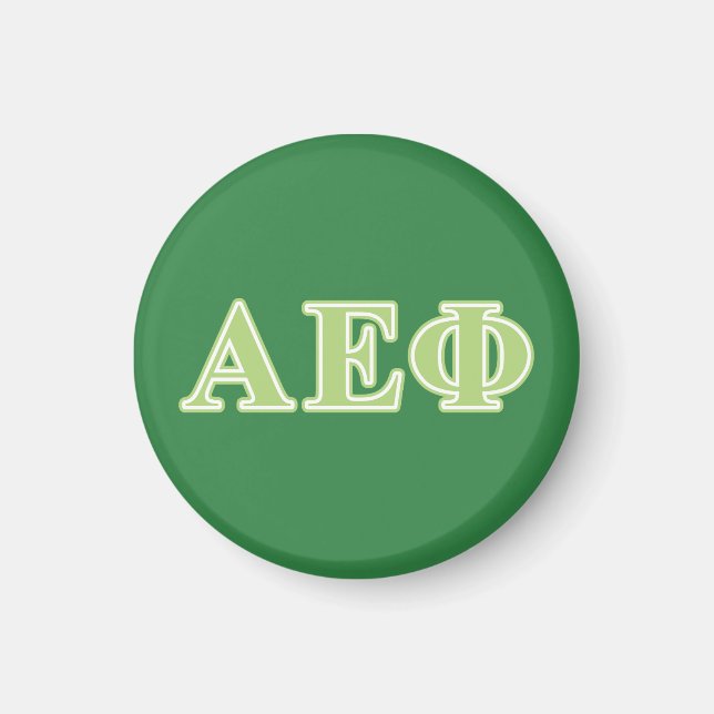 Alpha Epsilon Phi Green Letters Magnet (Front)