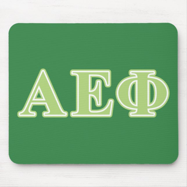Alpha Epsilon Phi Green Letters Mouse Pad (Front)