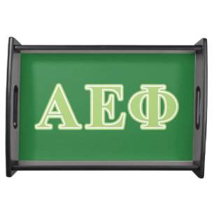 Alpha Epsilon Phi Green Letters Serving Tray