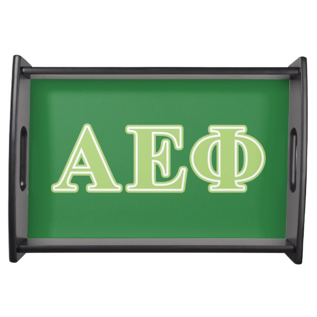 Alpha Epsilon Phi Green Letters Serving Tray (Front)