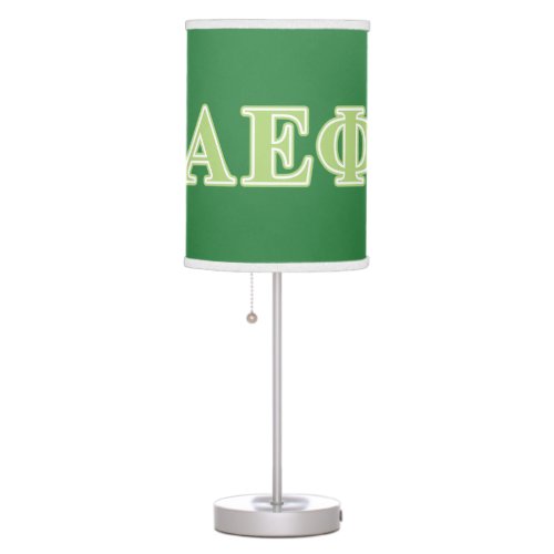 Alpha Epsilon Phi Green Letters Table Lamp