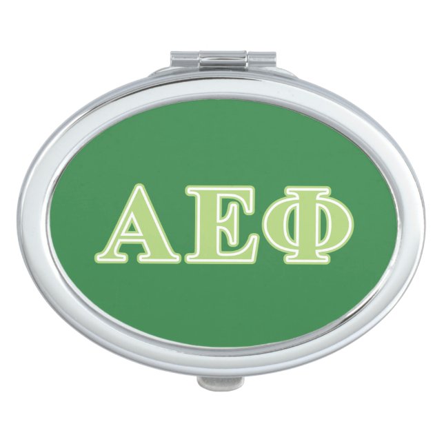 Alpha Epsilon Phi Green Letters Vanity Mirror (Front)