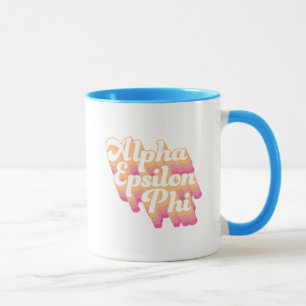 Alpha Epsilon Phi   Groovy Script Mug