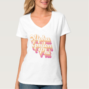Alpha Epsilon Phi Groovy Script T-Shirt