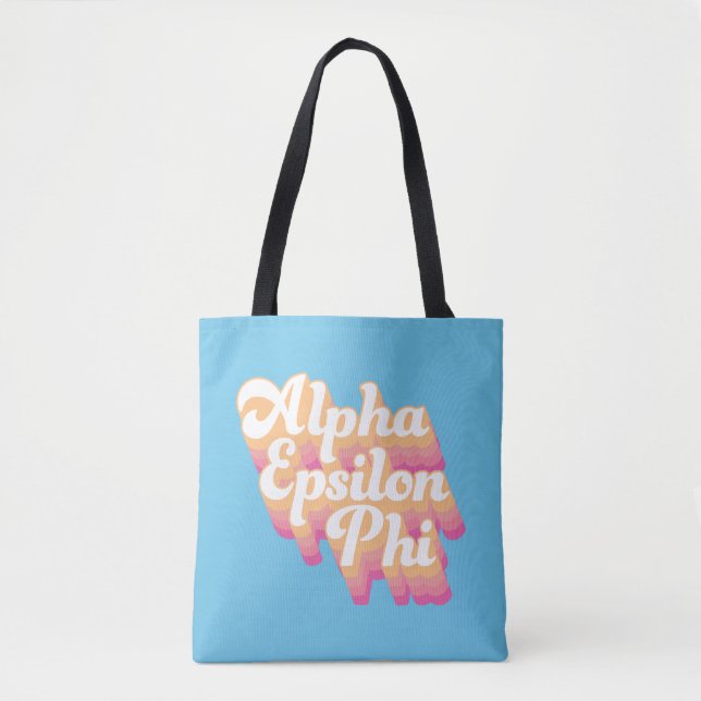 Alpha Epsilon Phi | Groovy Script Tote Bag (Front)