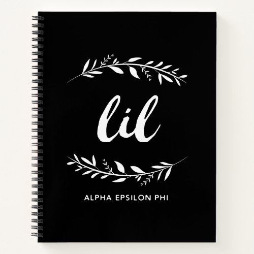 Alpha Epsilon Phi  Lil Wreath Notebook