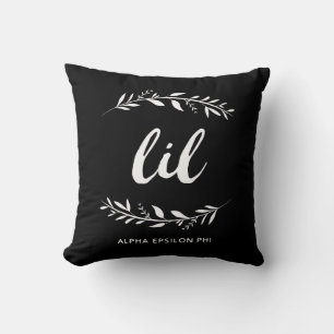 Alpha Epsilon Phi Lil Wreath Throw Pillow