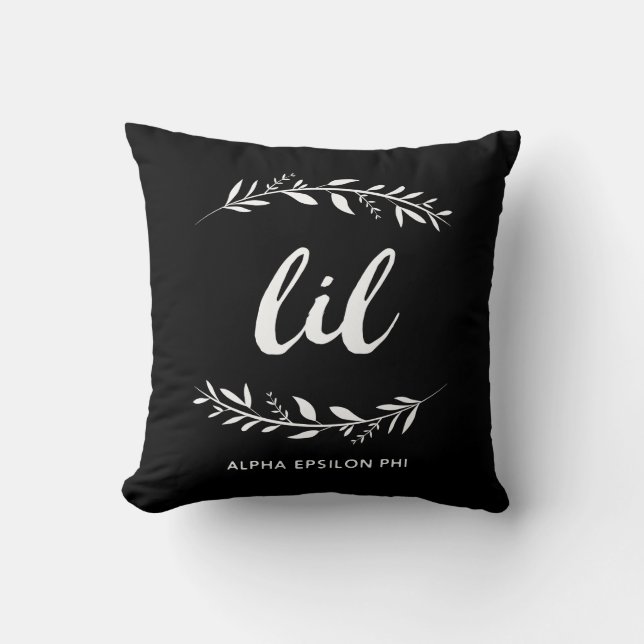 Alpha Epsilon Phi | Lil Wreath Throw Pillow (Front)