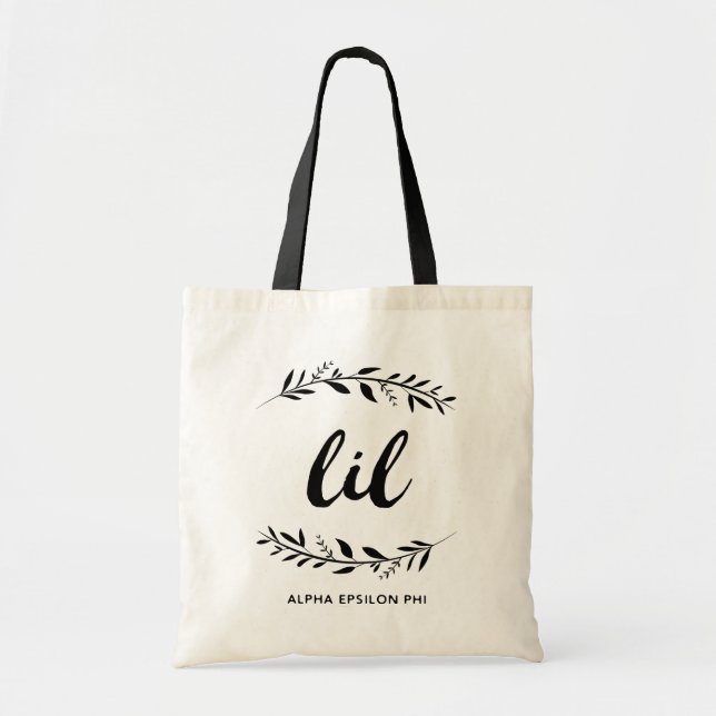 Alpha Epsilon Phi | Lil Wreath Tote Bag (Front)