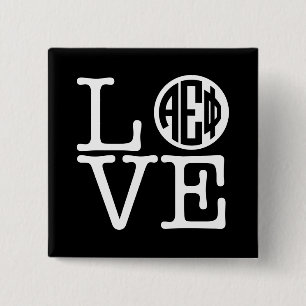 Alpha Epsilon Phi   Love Pinback Button