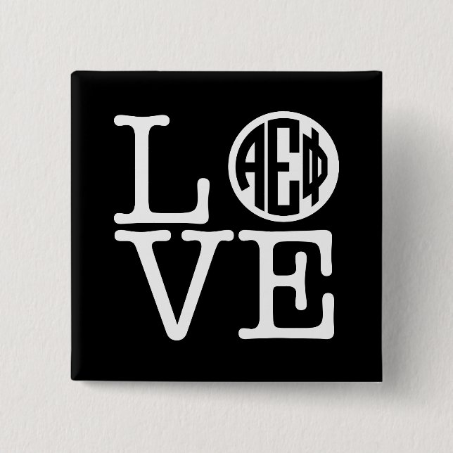Alpha Epsilon Phi | Love Pinback Button (Front)