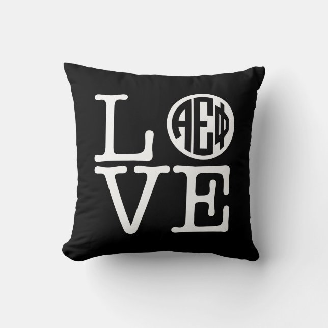 Alpha Epsilon Phi | Love Throw Pillow (Front)