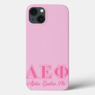 Alpha Epsilon Phi Pink Letters iPhone 13 Case