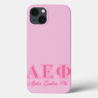 Alpha Epsilon Phi Pink Letters iPhone 13 Case