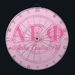 Alpha Epsilon Phi Pink Letters Dart Board<br><div class="desc">Check out these official Alpha Epsilon Phi designs! Personalize your own Greek merchandise on Zazzle.com! Click the Customize button to insert your own name, class year, or club to make a unique product. Try adding text using various fonts & view a preview of your design! Zazzle's easy to customize products...</div>