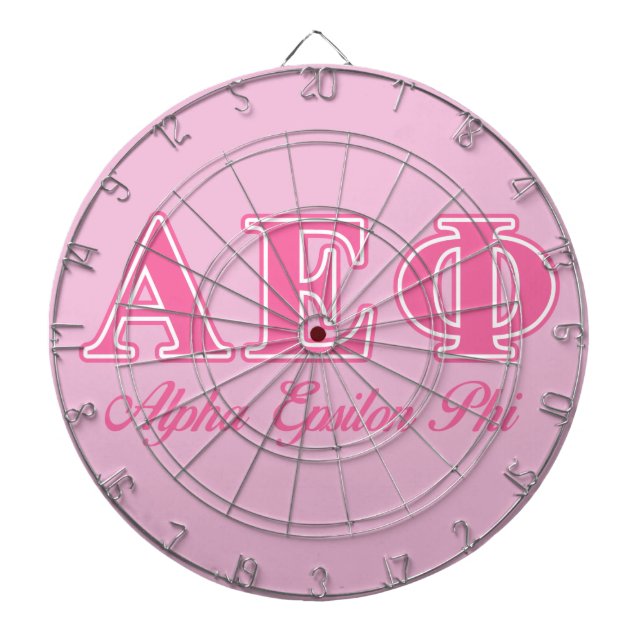 Alpha Epsilon Phi Pink Letters Dart Board (Front)