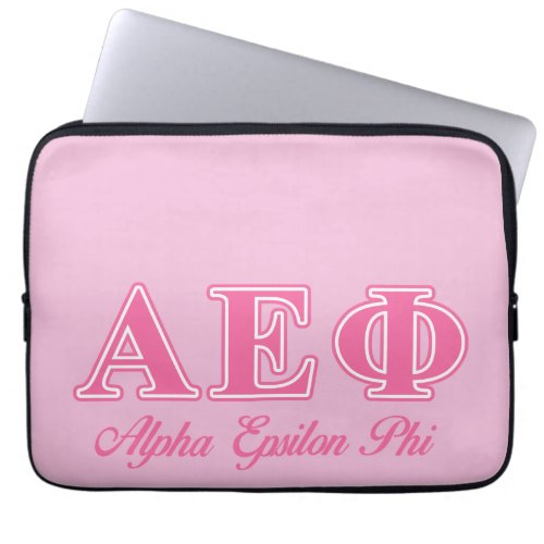 Alpha Epsilon Phi Pink Letters Laptop Sleeve