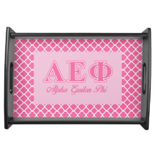 Alpha Epsilon Phi Pink Letters Serving Tray
