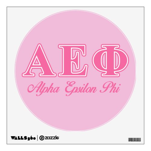 Alpha Epsilon Phi Pink Letters Wall Sticker