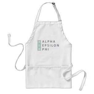 Alpha Epsilon Phi Stacked Logo Adult Apron
