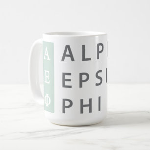 Alpha Epsilon Phi   Stacked Logo Coffee Mug