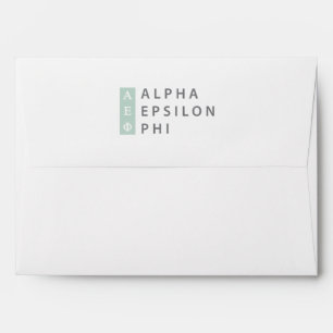 Alpha Epsilon Phi Stacked Logo Envelope