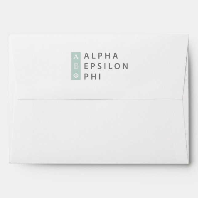 Alpha Epsilon Phi | Stacked Logo Envelope (Back (Top Flap))