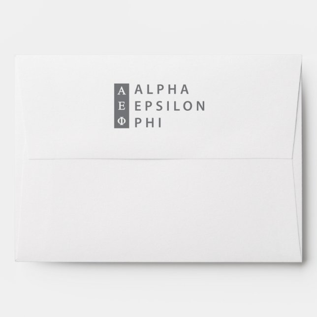 Alpha Epsilon Phi | Stacked Logo Envelope (Back (Top Flap))