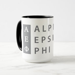 Alpha Epsilon Phi   Stacked Logo Mug