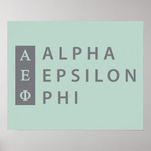 Alpha Epsilon Phi Stacked Logo Poster