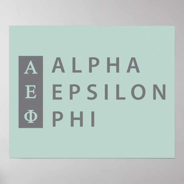 Alpha Epsilon Phi | Stacked Logo Poster (Front)