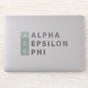 Alpha Epsilon Phi   Stacked Logo Sticker