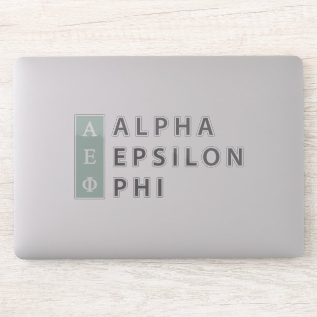 Alpha Epsilon Phi | Stacked Logo Sticker (Computer)