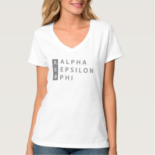 Alpha Epsilon Phi Stacked Logo T-Shirt