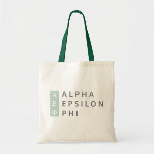 Alpha Epsilon Phi   Stacked Logo Tote Bag