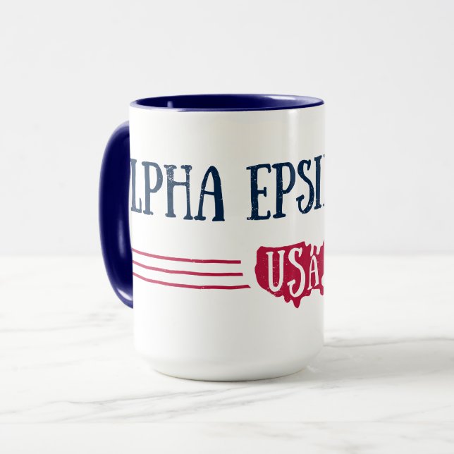 Alpha Epsilon Phi - USA Mug (Front Left)
