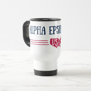 Alpha Epsilon Phi - USA Travel Mug