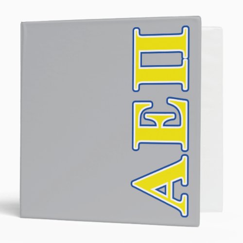 Alpha Epsilon Pi Blue and Yellow Letters 3 Ring Binder