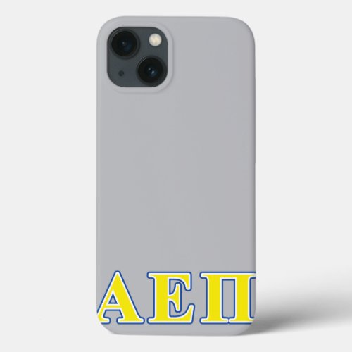 Alpha Epsilon Pi Blue and Yellow Letters iPhone 13 Case