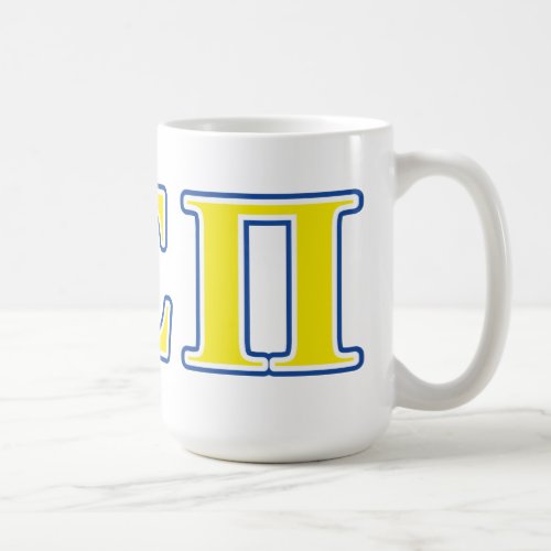Alpha Epsilon Pi Blue and Yellow Letters Coffee Mug