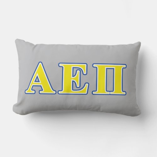 Alpha Epsilon Pi Blue and Yellow Letters Lumbar Pillow