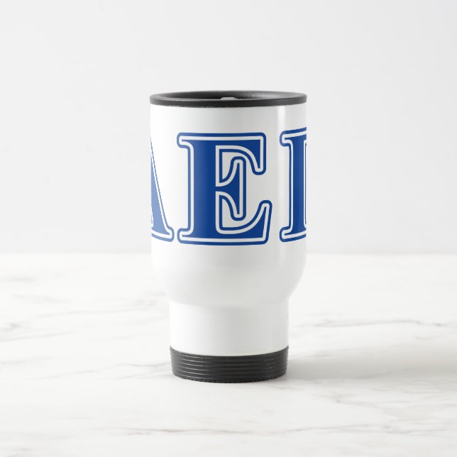 Alpha Epsilon Pi Blue Letters Travel Mug (Center)