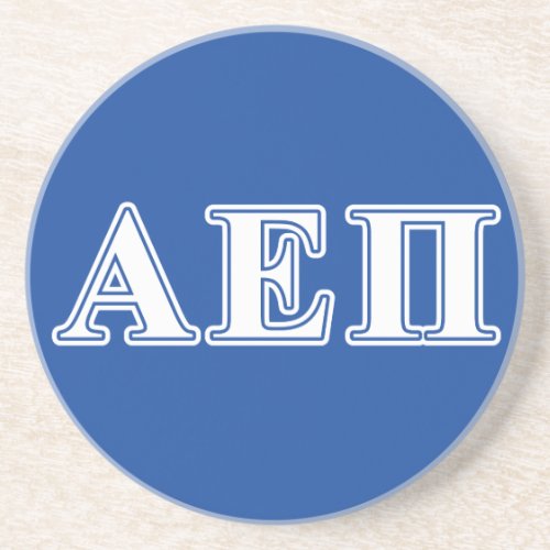 Alpha Epsilon Pi White and Blue Letters Drink Coaster